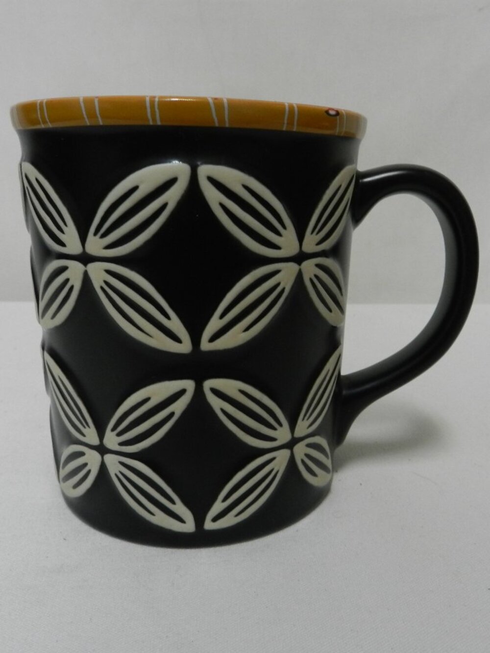 Starbucks Hawaiian Tiki Flower Fine Bone China large mug cup 16 oz textured 2008